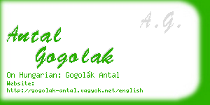 antal gogolak business card